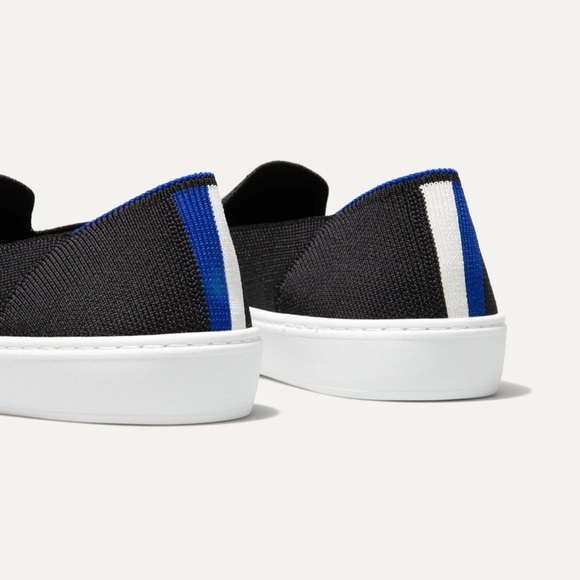 Rothy's The Original Slip On Sneaker in Black Woven Knit Slip Ons Size 5.5 EUC - Picture 4 of 15